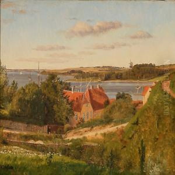 View From Skive, Denmark Oil Painting by Vilhelm Kyhn