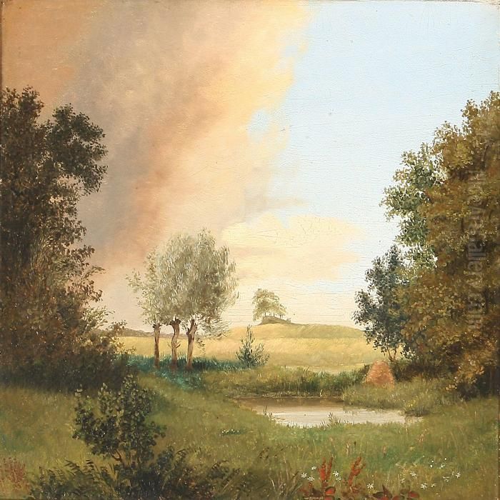 Summer Landscape With A Lake Oil Painting by Vilhelm Kyhn