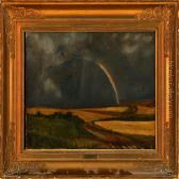 A Rainbow Oil Painting by Vilhelm Kyhn