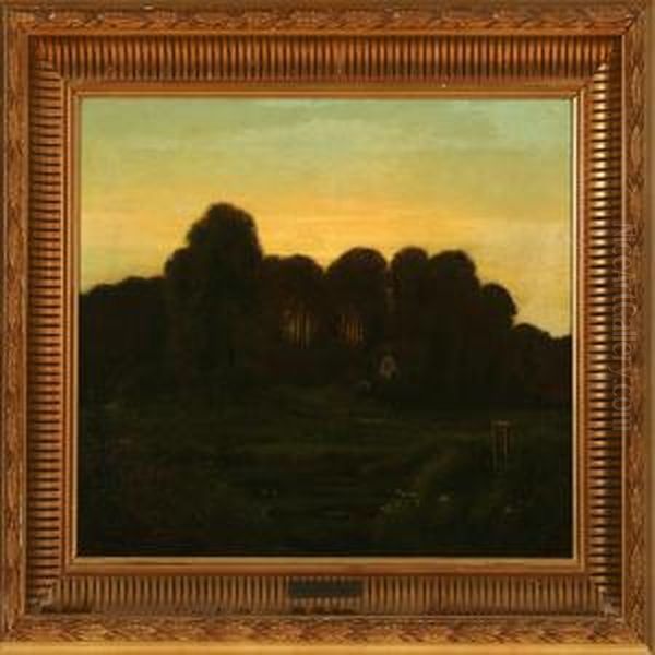 At A Glade, Twighlight Oil Painting by Vilhelm Kyhn