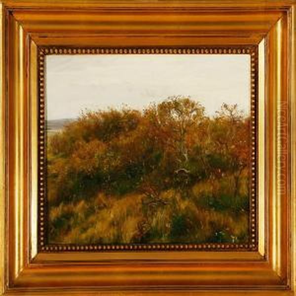 A Coppice Oil Painting by Vilhelm Kyhn