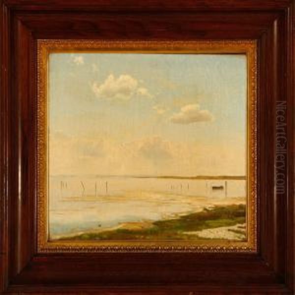 Coastal Scene On A Calm Summer Day Oil Painting by Vilhelm Kyhn