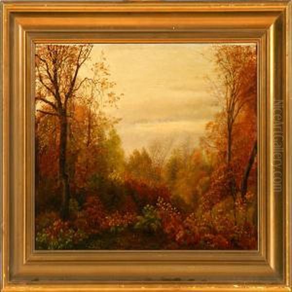 An Autumn Day Oil Painting by Vilhelm Kyhn
