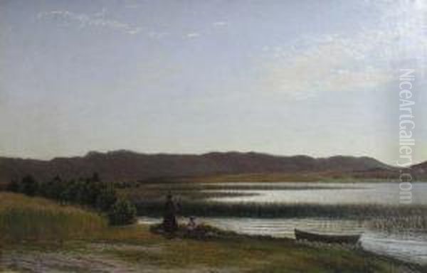 Halte Au Bord De L'eau Oil Painting by Vilhelm Kyhn