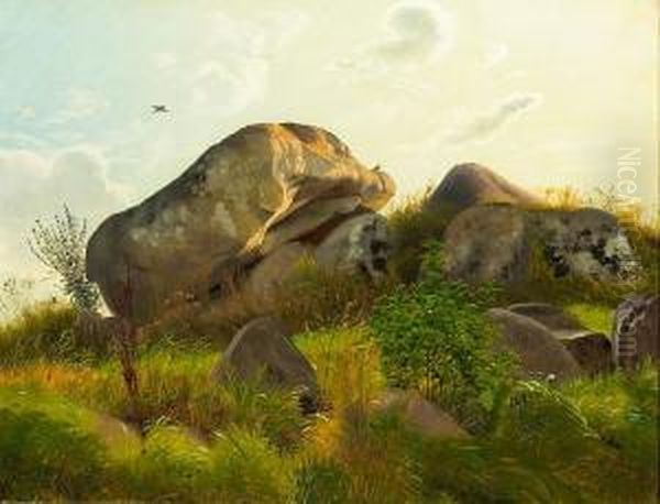 By A Dolmen Oil Painting by Vilhelm Kyhn