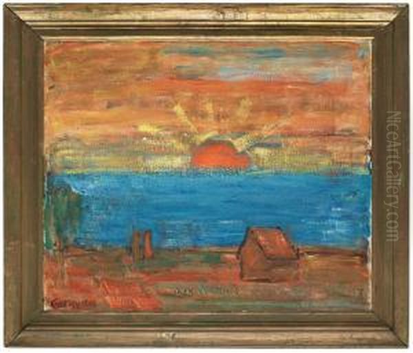 Coucher Du Soleil Oil Painting by Carl Kylberg