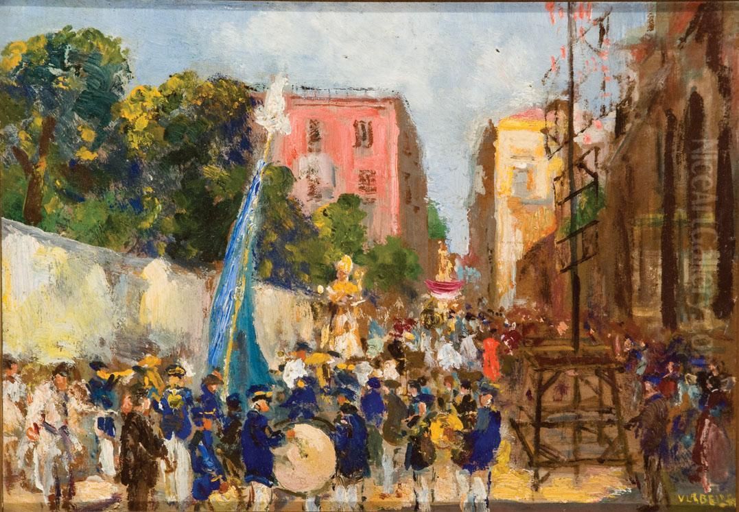 Processione Oil Painting by Vincenzo La Bella