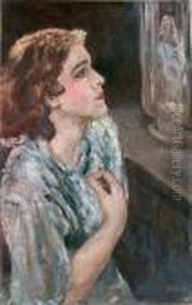 Fanciulla In Preghiera Oil Painting by Vincenzo La Bella