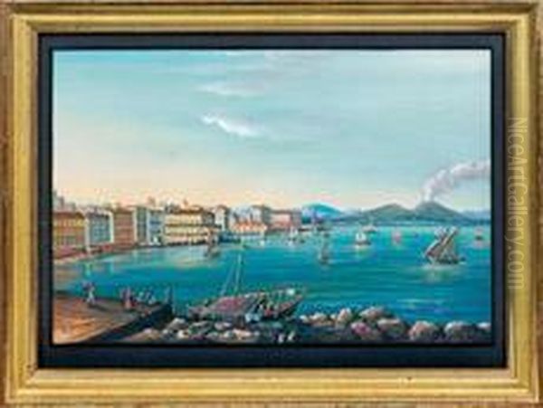 Ansicht Von Neapel Oil Painting by Gioacchino La Pira