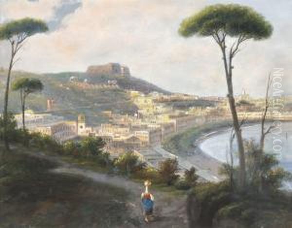 Vue De Naples Et De La Chartreuse De San Martino Oil Painting by Gioacchino La Pira