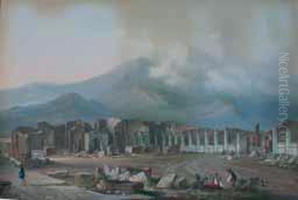 Foro A Pompei Oil Painting by Gioacchino La Pira