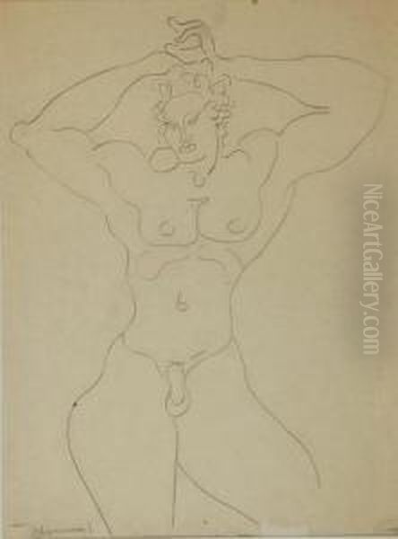 Nude Figure Oil Painting by Gaston Lachaise