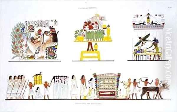 Funerary Rites Oil Painting by Frederic Cailliaud