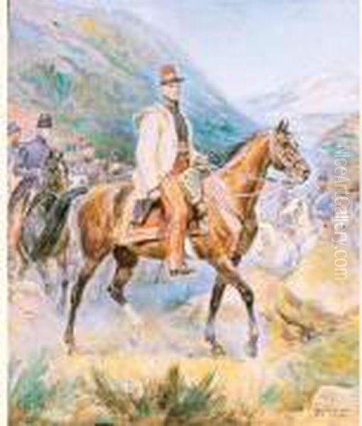 Armee D'afrique Oil Painting by Alphonse Lalauze