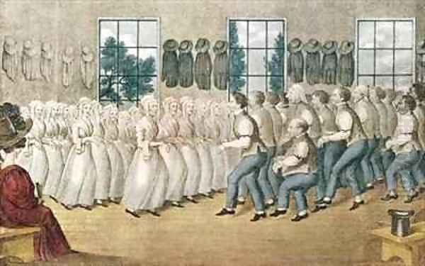 The Shakers near Lebanon Oil Painting by Currier