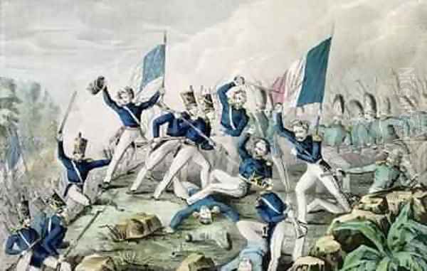 Storming of the Heights of Cerro Gordo Oil Painting by Currier