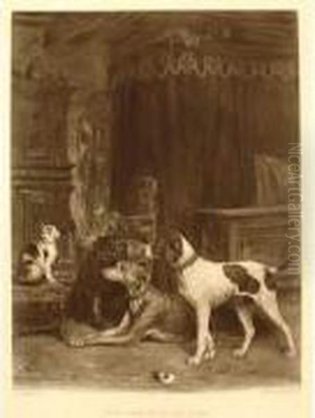 Jack, Sam. Shot And Puss Oil Painting by Louis Eugene Lambert