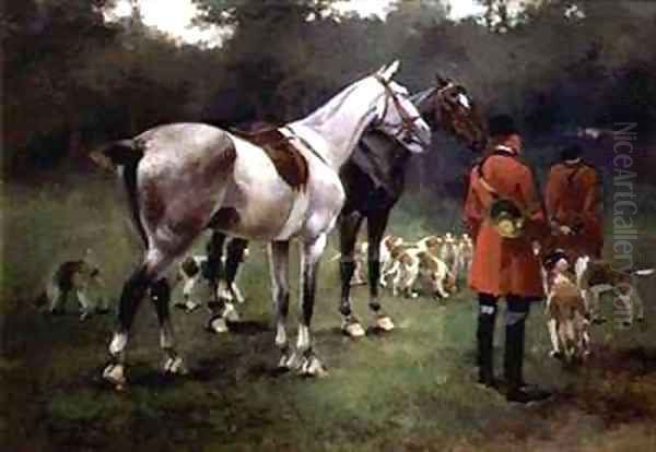 The Hunt Oil Painting by Josep Cusachs y Cusachs