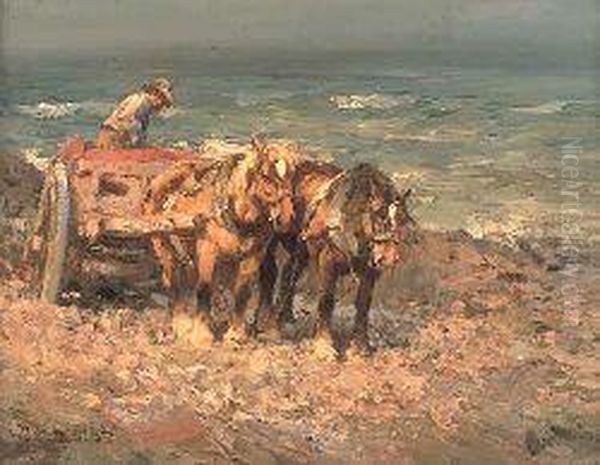 Gathering Wrack Oil Painting by William Bradley Lamond