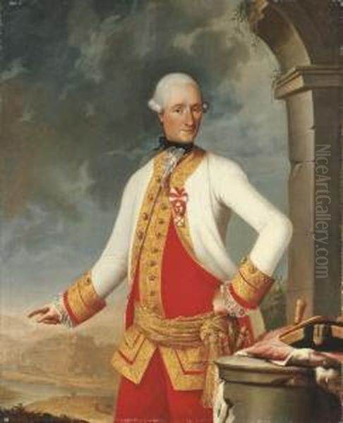 Portrait Of An Austrian General Oil Painting by Johann Baptist the Elder Lampi