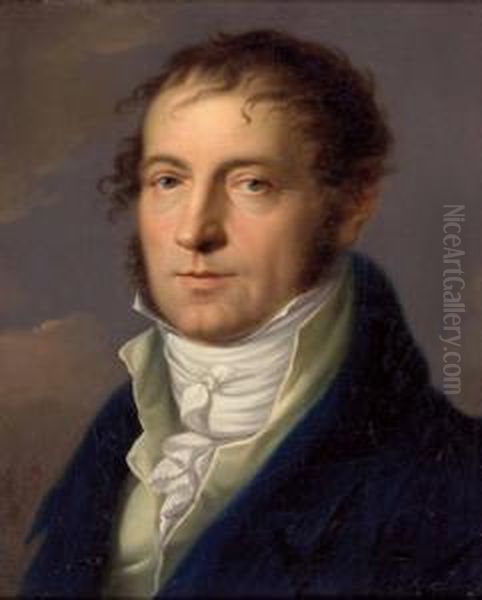 Herrenportrat Oil Painting by Johann Baptist the Elder Lampi