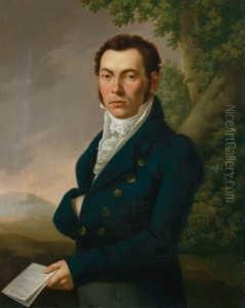 Herrenbildnis. Oil Painting by Johann Baptist the Elder Lampi