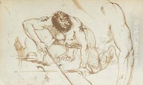 Study Of A Man Oil Painting by Charles Landseer