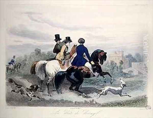 Neighbourly Visit Oil Painting by Francois Claudius Compte-Calix