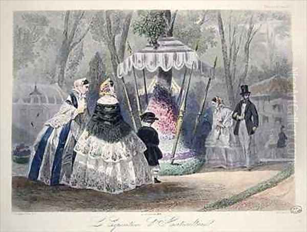 LExposition dHorticulture Oil Painting by Francois Claudius Compte-Calix