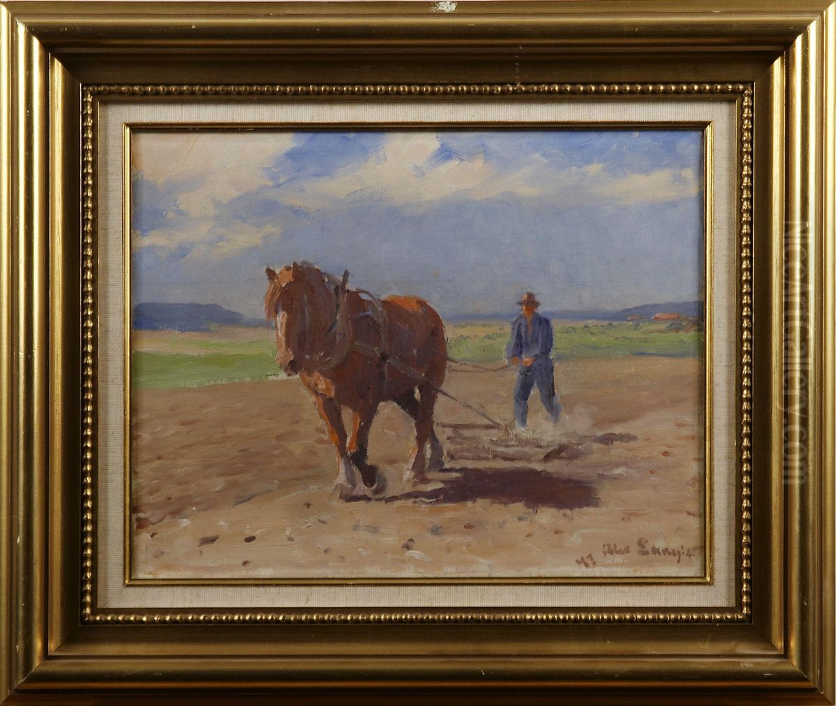 Varplojning Oil Painting by Alexander Langlet