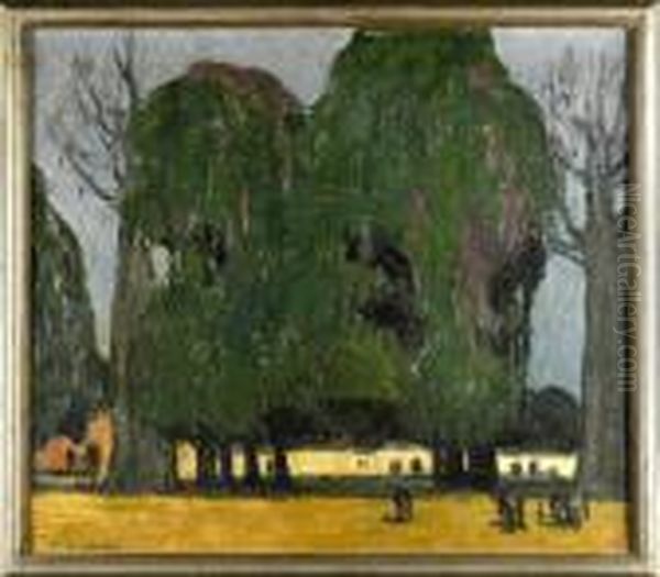 [baobabs Et Manguiers] Oil Painting by Fernand Lantoine