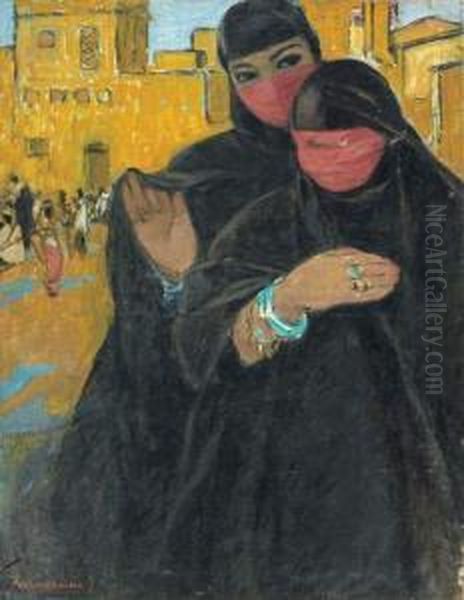 Femmes Juives, Djibouti Oil Painting by Fernand Lantoine