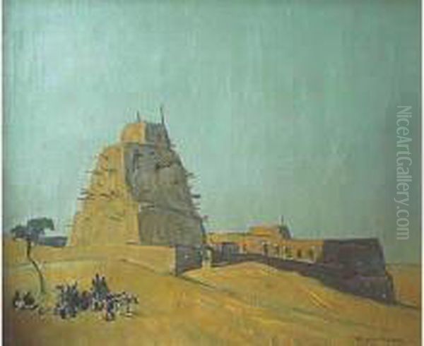 Gao, Le Tombeau Des Askias. Oil Painting by Fernand Lantoine