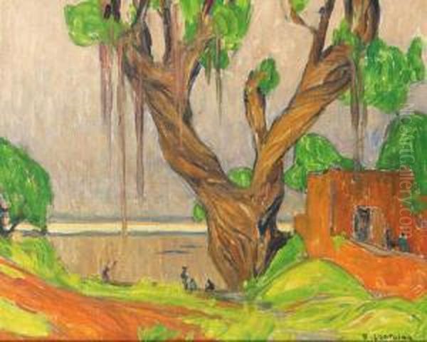 Rainy Season, Segou Oil Painting by Fernand Lantoine