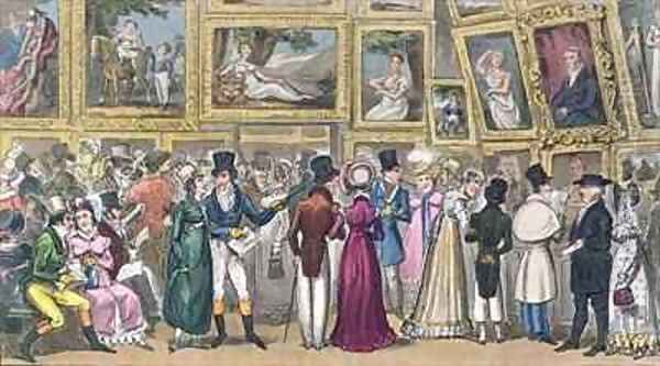 A Shilling Well Laid Out Tom and Jerry at the Exhibition of Pictures at the Royal Academy Oil Painting by I. Robert and George Cruikshank
