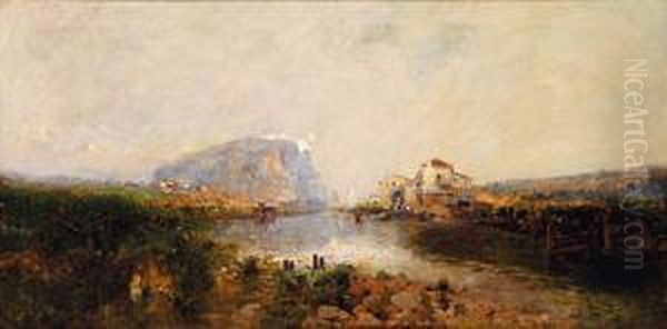 Paisaje Oil Painting by Andres Larraga Y Montaner