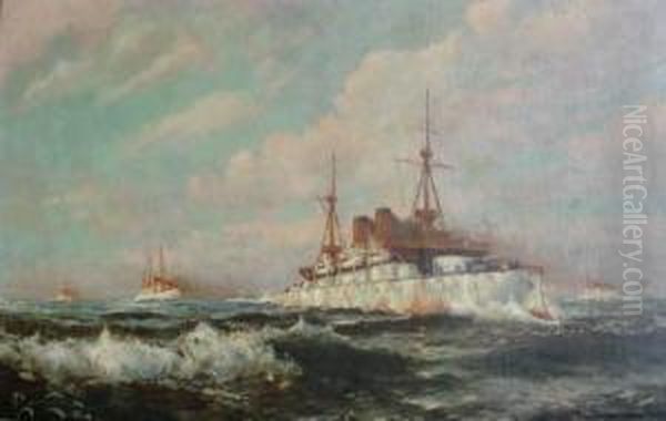 Libertad Flota Argentina Oil Painting by Manuel Larravide