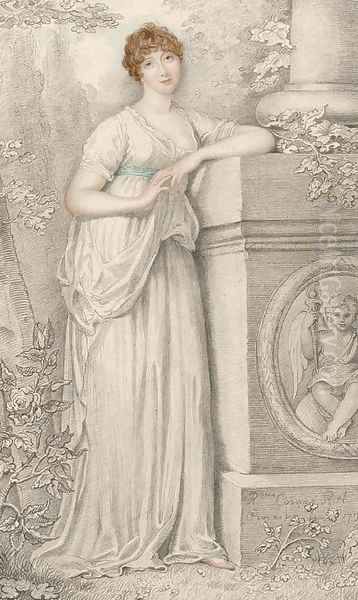 Portrait of Mrs Elizabeth Merry, nee Death, wife of Anthony Merry Oil Painting by Richard Cosway