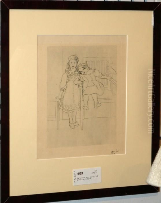 Untitled Oil Painting by Carl Larsson