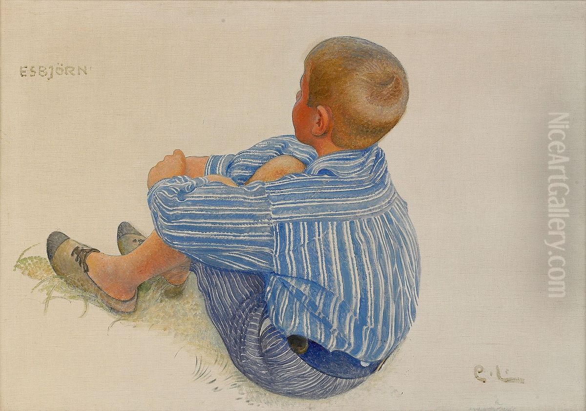 Esbjorn Oil Painting by Carl Larsson