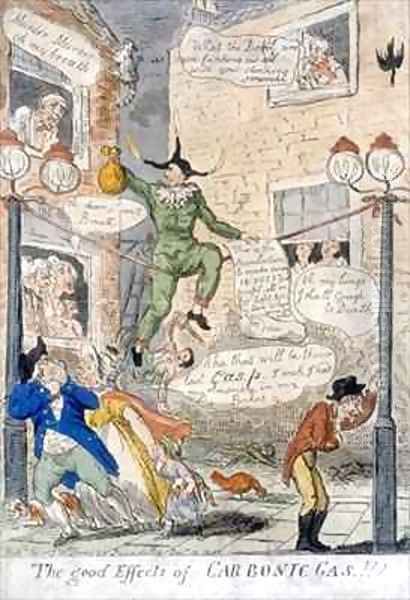 The Good Effects of Carbonic Gas Oil Painting by Isaac Cruikshank