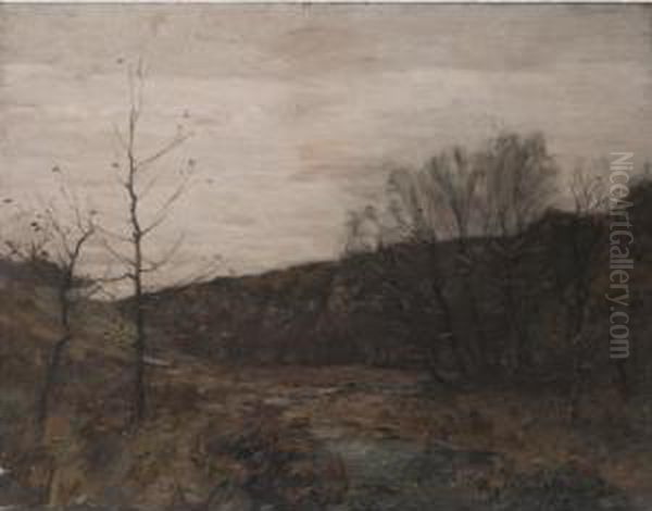 Bucks County Oil Painting by William Langson Lathrop