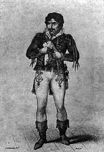 Edmund Kean 1787-1833 as Iago Oil Painting by George Cruikshank I