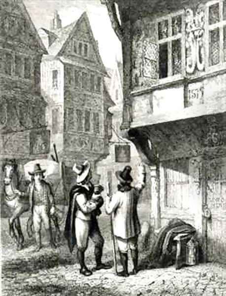 The Dead Cart Oil Painting by George Cruikshank I