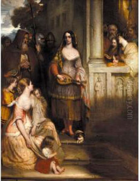 Poor Louise, The Glee Maiden, The Oil Painting by Robert Scott Lauder