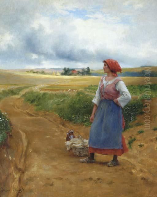 Far Away Thoughts Oil Painting by Georges Laugee