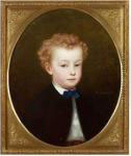 Portrait D'enfant Oil Painting by Albert F. Laurens