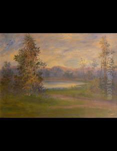 Veduta Lacustre Oil Painting by Nicola Laurenti