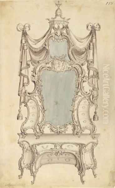 A Toylet table Oil Painting by Thomas Chippendale