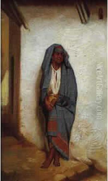 Le Burnous Bleu. Oil Painting by Jean Raymond Hippolyte Lazerges